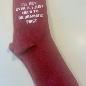 Socks with a silly message